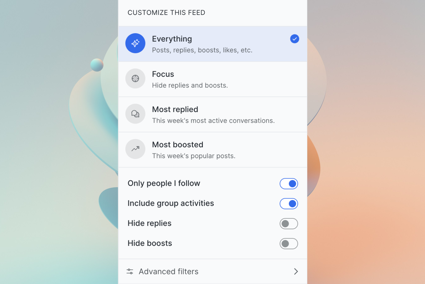 Screenshot: setting boundaries on who can see and reply to a post