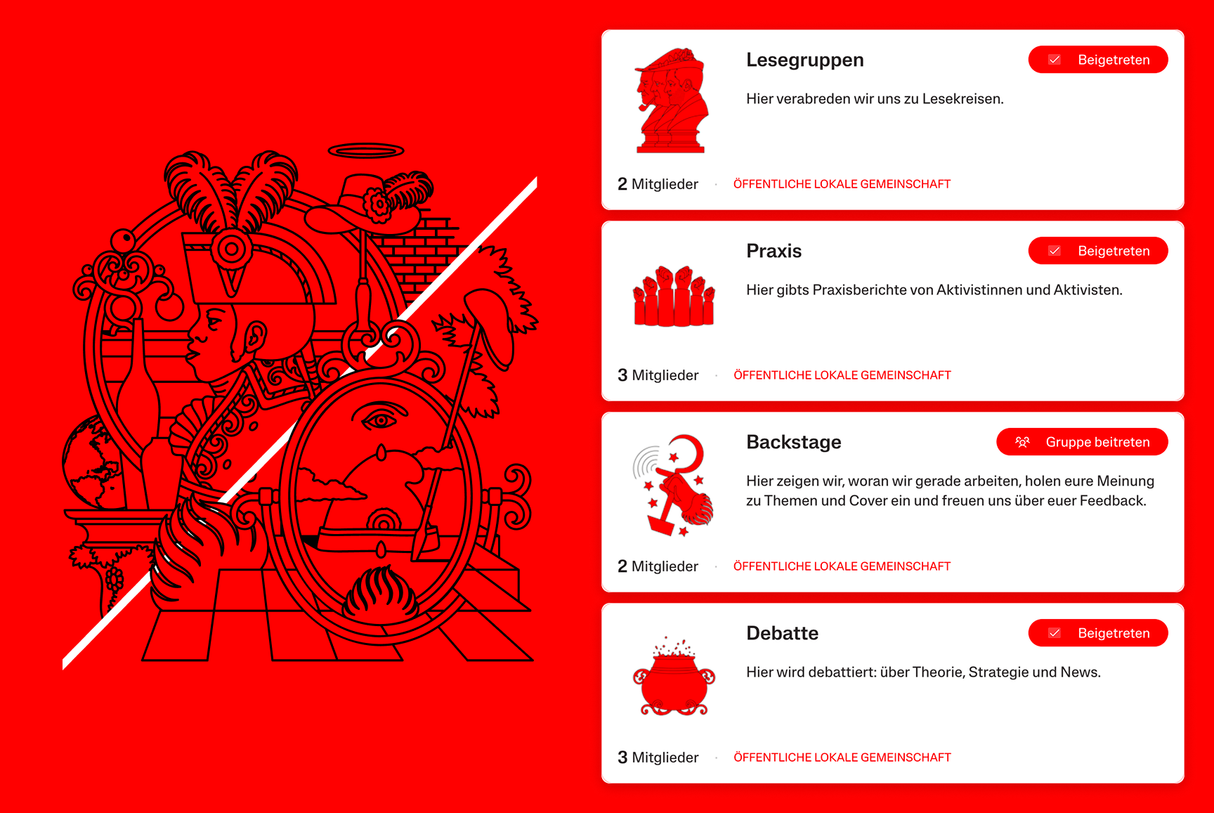 Group boundary presets — public, announcement-only, private, circle-restricted